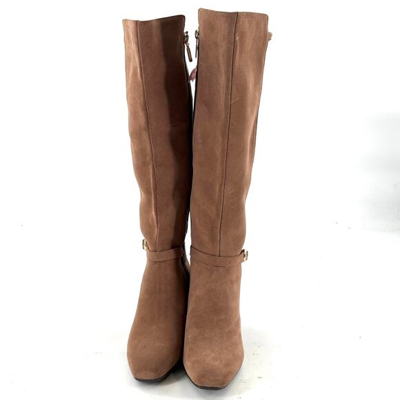 Blondo Twyla Tall Suede Boots 7.5 Tan Beige NWT Waterproof  Knee High Riding - Picture 4 of 8